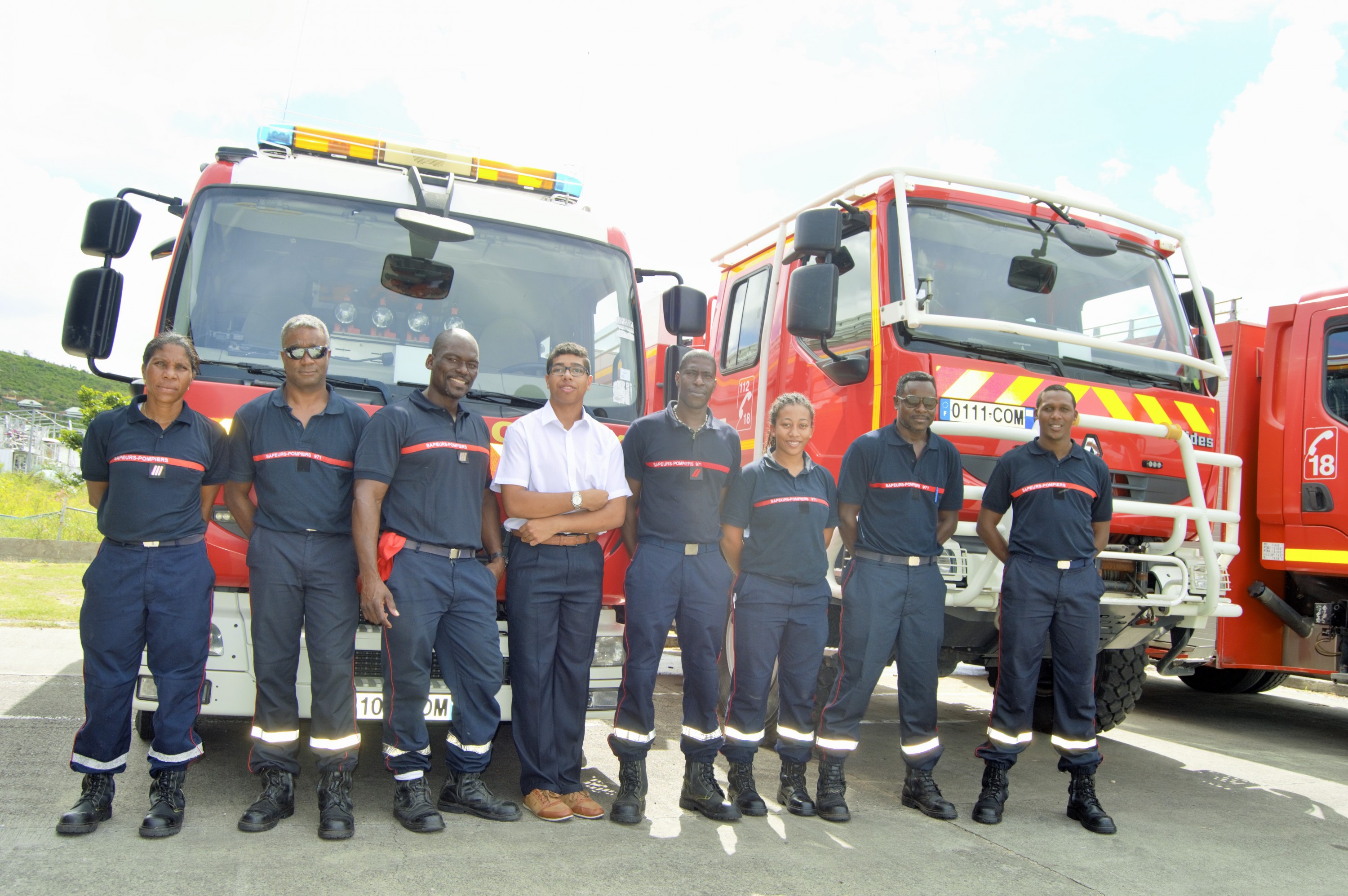 Rencontre avec les pompiers du centre de secours  de Grand Case