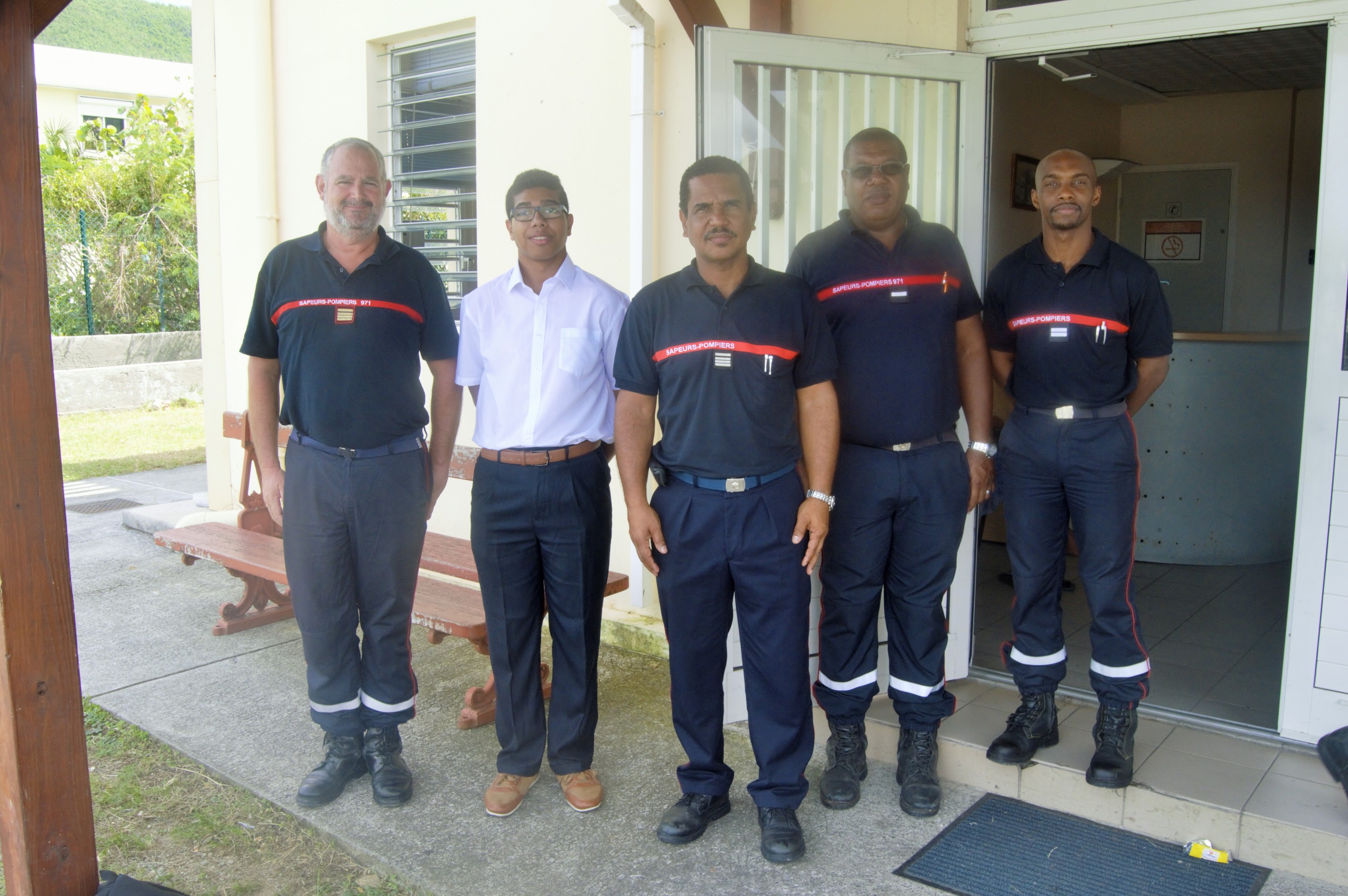 Rencontre avec les pompiers du centre de secours  de Grand Case