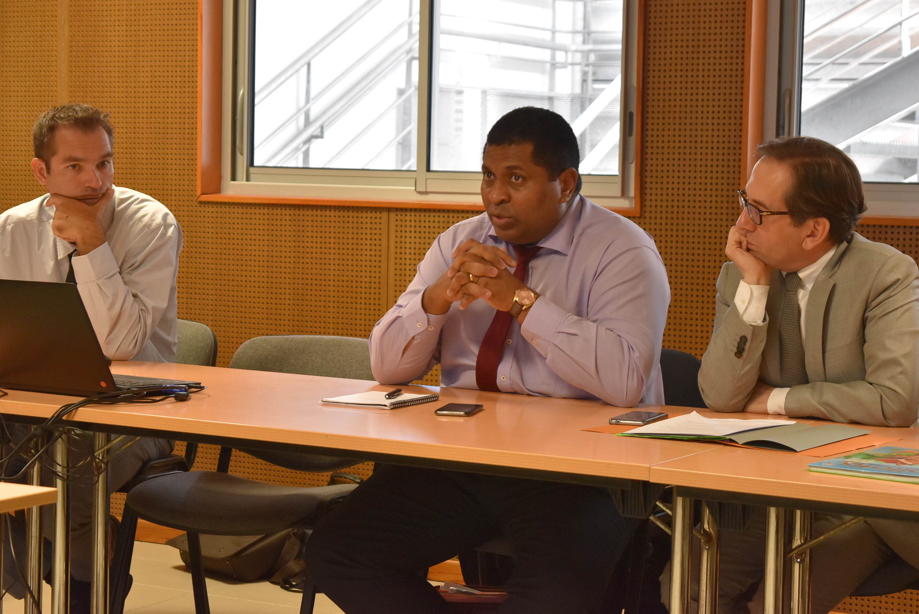 Séance de travail avec Monsieur le Recteur