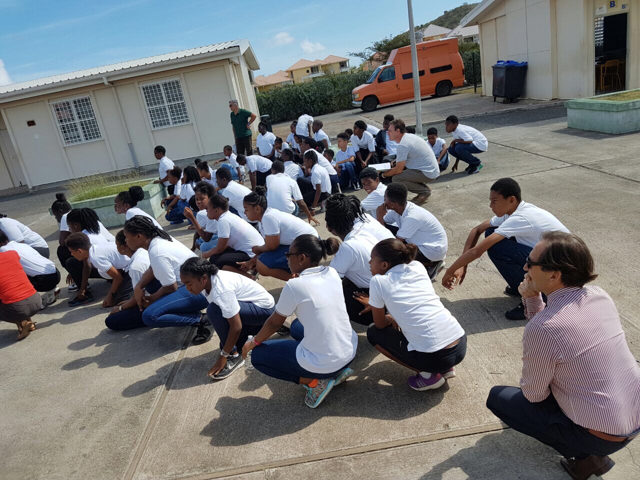 Exercice tsunami au collège de Quartier d'Orléans