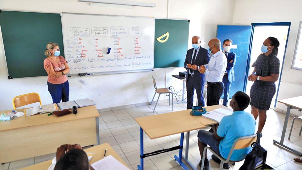 Rentrée au collège Soualiga avec le recteur de l'académie de Guadeloupe et le président de la COM de Saint-Martin 