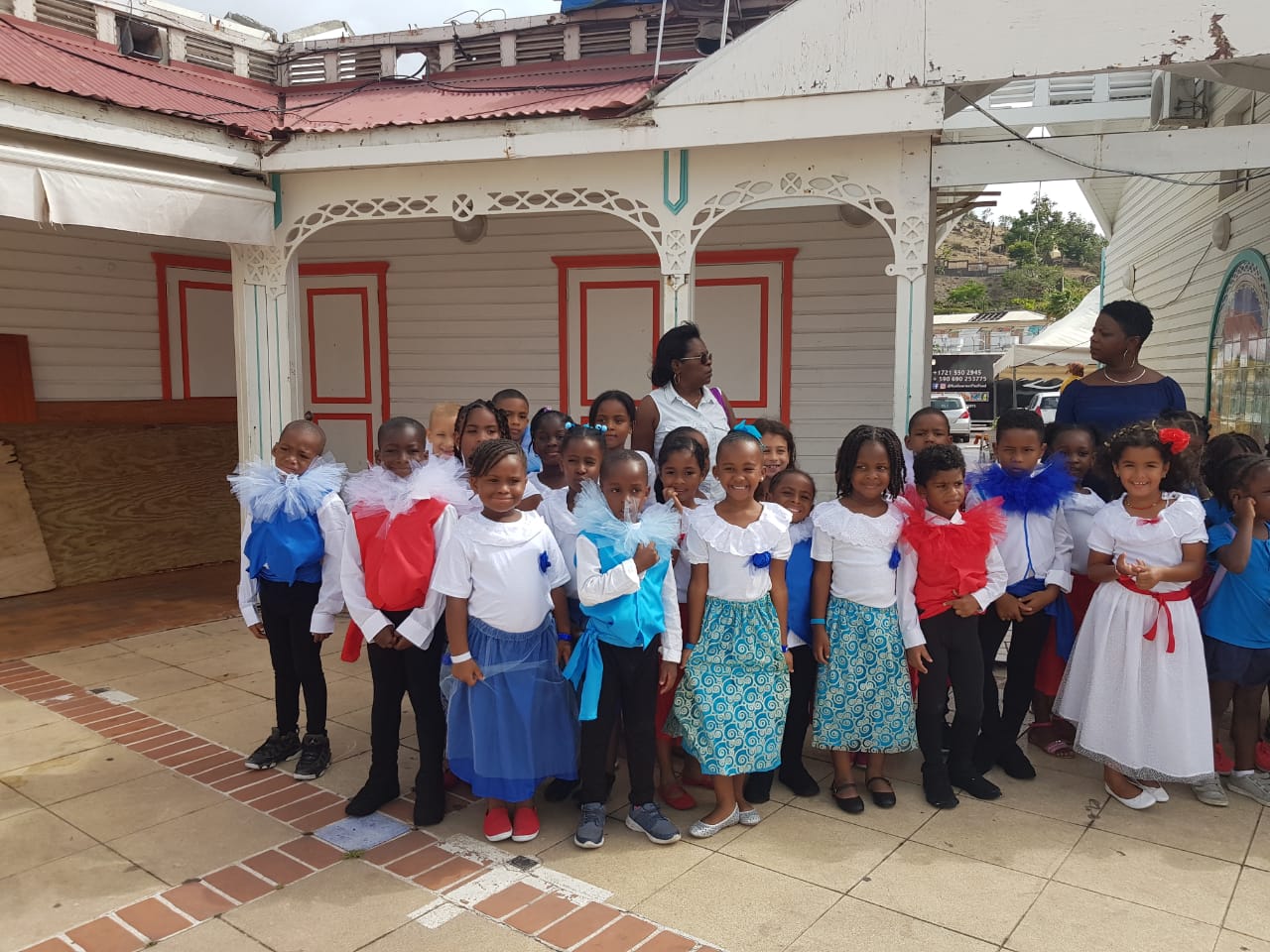 Les élèves de l'école maternelle Simeonne Trott