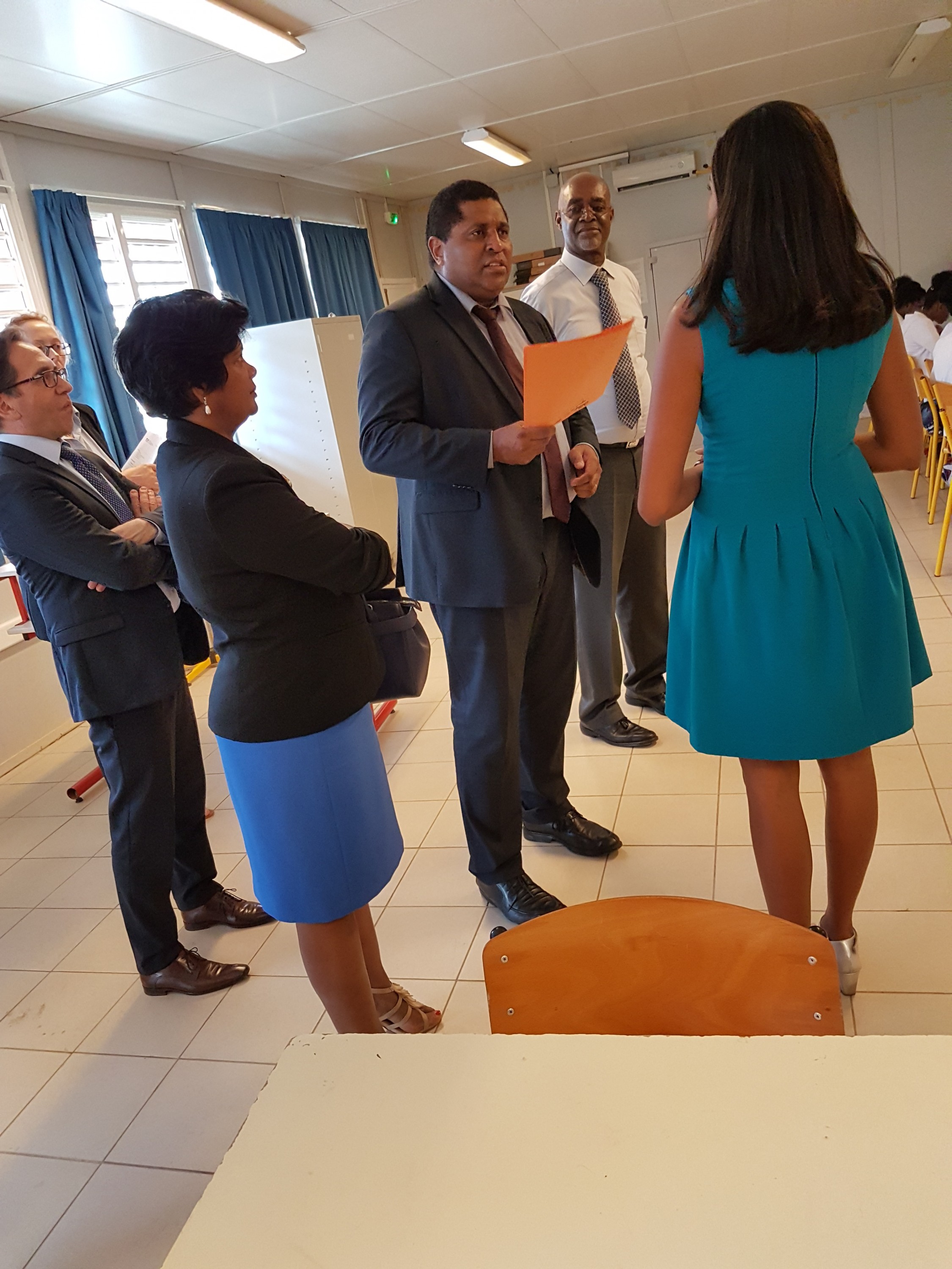 Visite de M. le Recteur au collège de Quartier d'Orléans le 20 décembre 2016