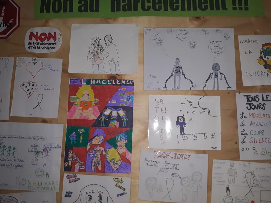 Travaux des élèves pour la lutte contre le harcèlement